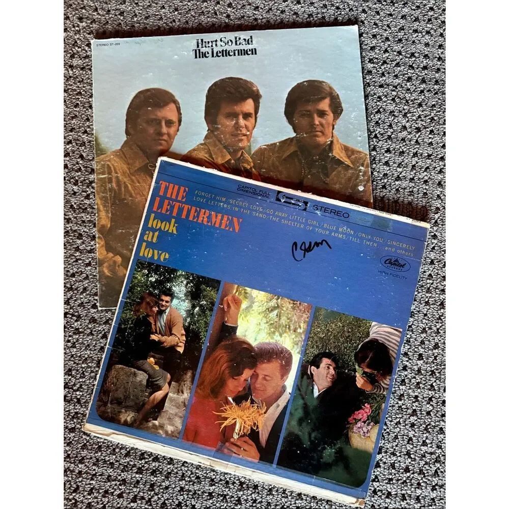 Lot of 2 The Lettermen Vintage Vinyl record LPs - Blue & Brown Covers